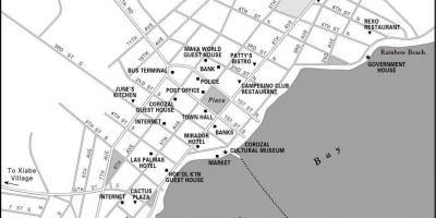 خريطة كوروزال مدينة بليز