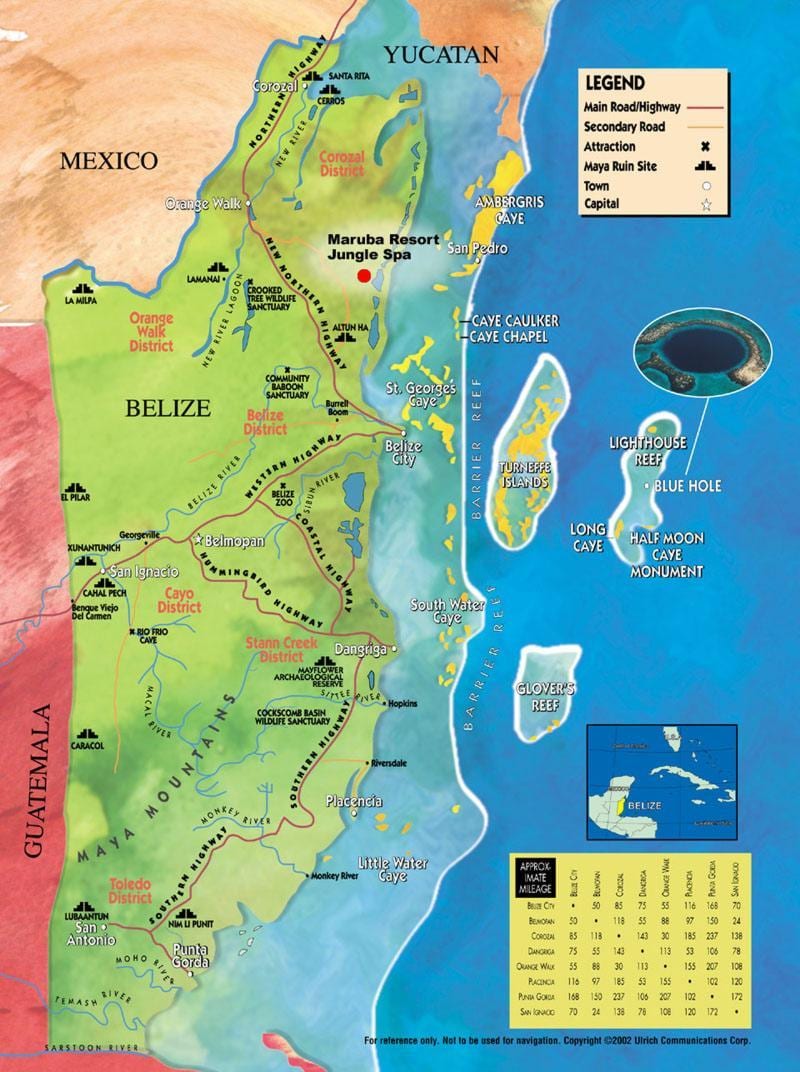 خريطة التبغ caye بليز